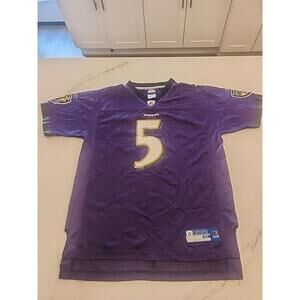 Joe Flacco - Baltimore Ravens #5 NFL Football Jersey Reebok Kids XL (18-20)